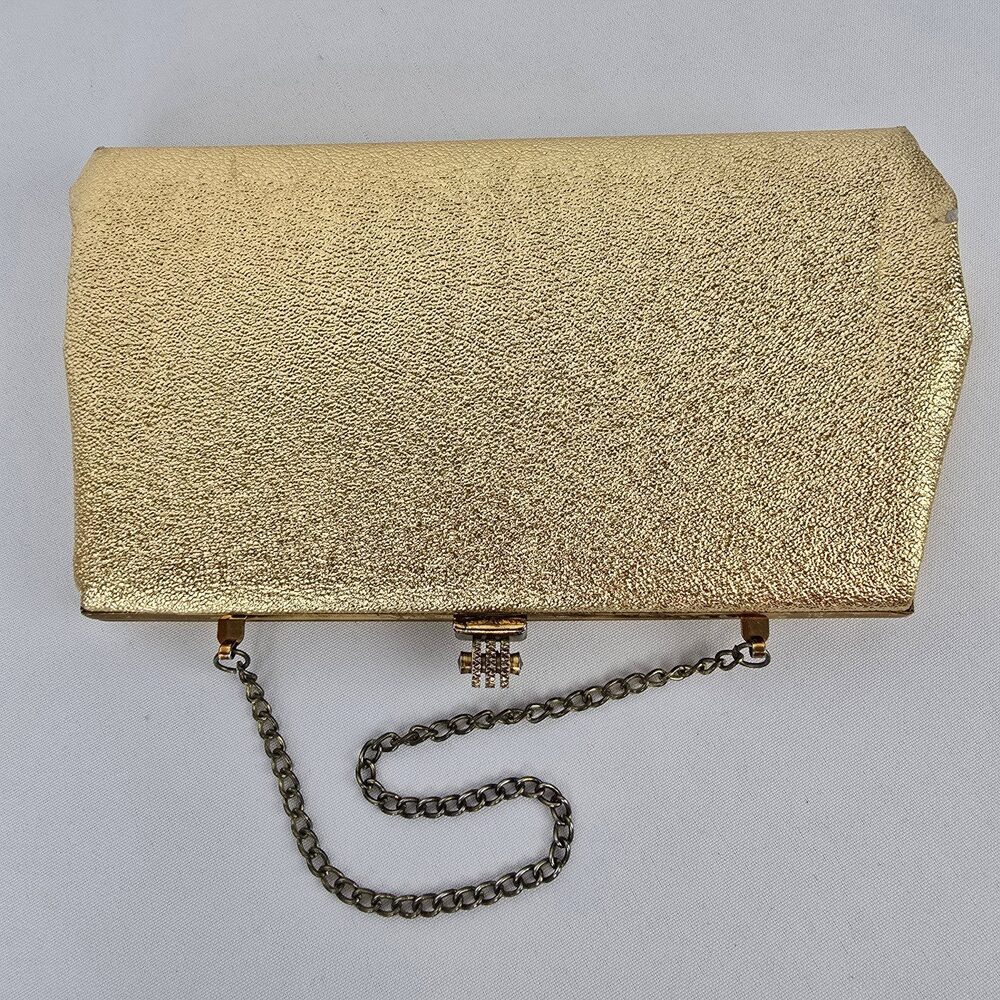 Vintage Gold Tone Clutch Purse